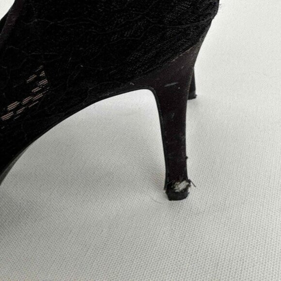 Karl Lagerfeld Paris Womens 9 M EU 40 Black Lace Pumps Roxana Pointed Toe Heels - Picture 14 of 15